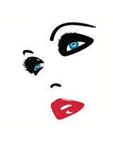 Smoky Eyes & Red Lips card by english_graphics